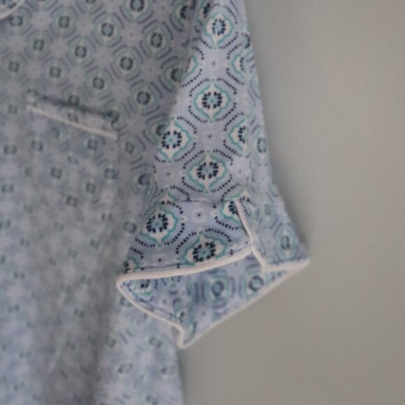 Jane & Bleecker Womens Sz M Blue 2-Piece Cotton Matching Sleepwear Pajama Set - Picture 7 of 16